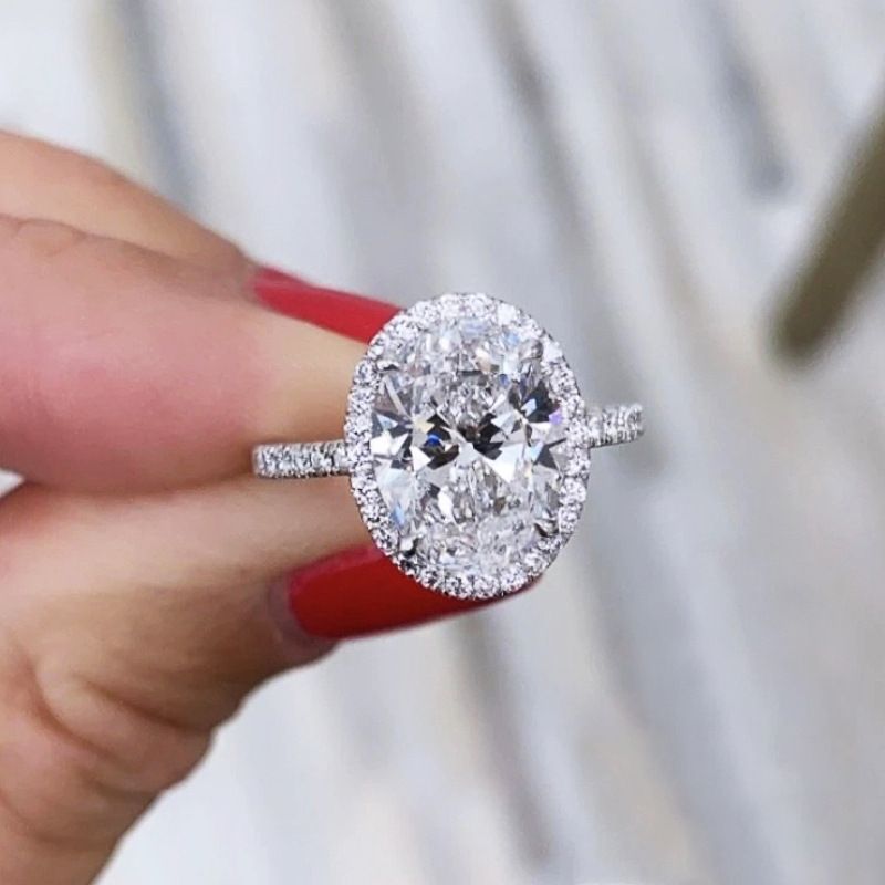 Diamond Oval Ring