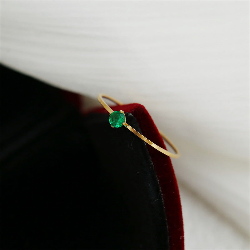 Green Diamond Ring