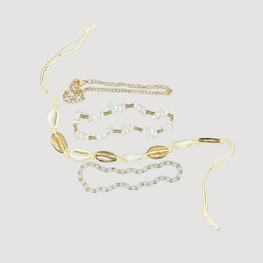 Pearl Drop Fußkettchen-Set