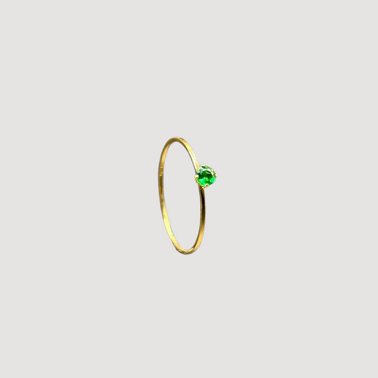 Green Diamond Ring